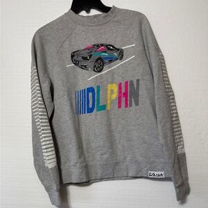 PINK DOLPHIN Dlphn Gray Sweatshirt‎ Graphic Colorful Car Streetware